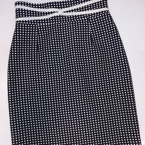 ANTONIO MELANI Black and White Polka Dot Skirt